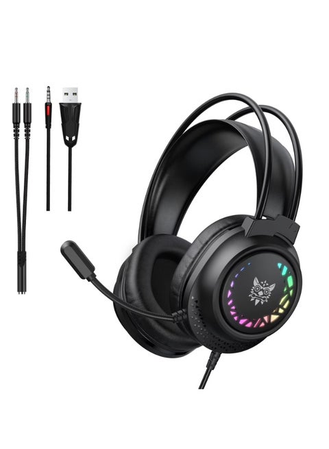 X92 RGB Gaming Headset – 50mm Drivers, 3D Surround Sound, Noise Cancelling Microphone & Multi-Platform Gaming Headphones for PC, PS5, PS4, Xbox & Mobile